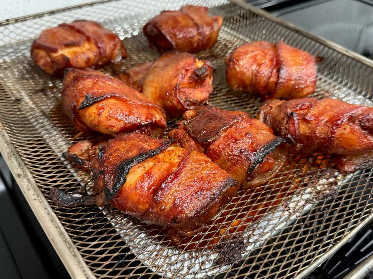 Smoked Bacon Wrapped Chicken Thighs