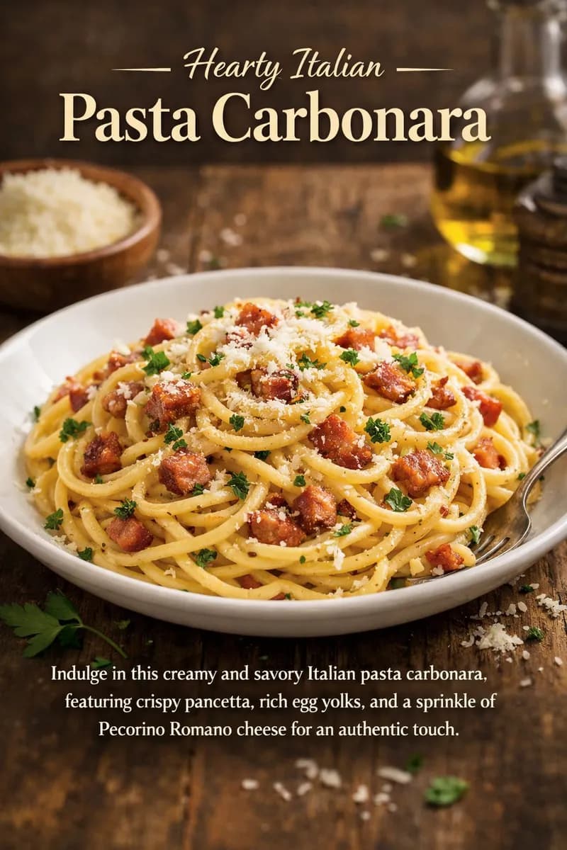 Hearty Italian Pasta Carbonara - Photo 1