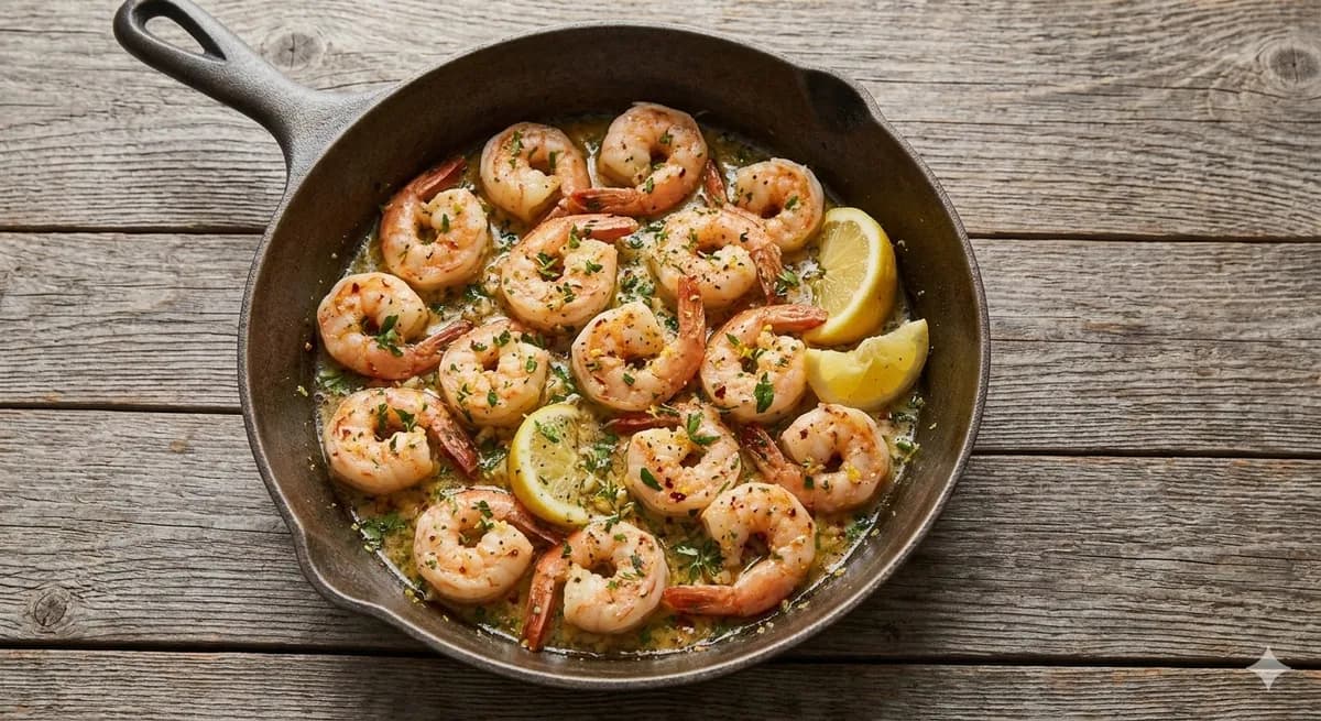 Garlic Butter Shrimp with Lemon and Herbs