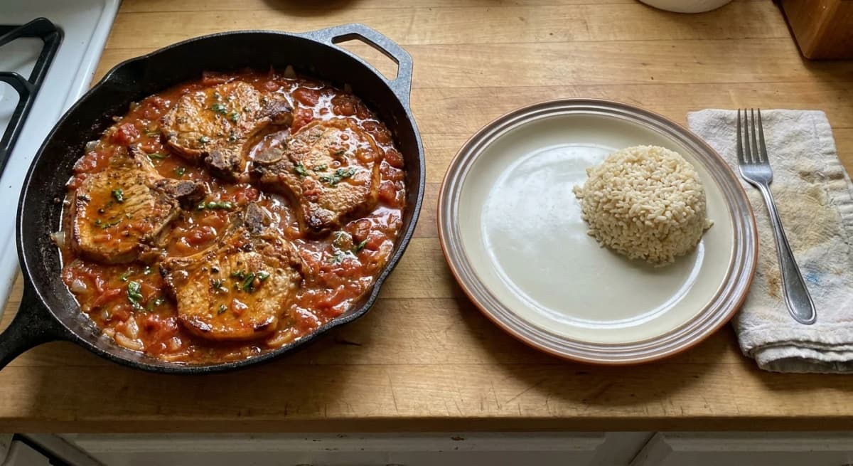 Saucy Pork Chop Skillet