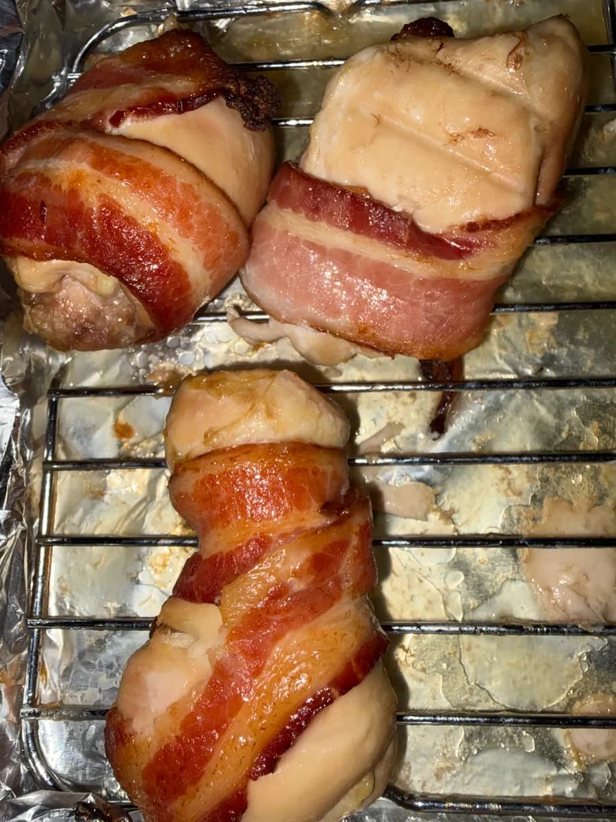 Bacon Wrapped Chicken Thighs