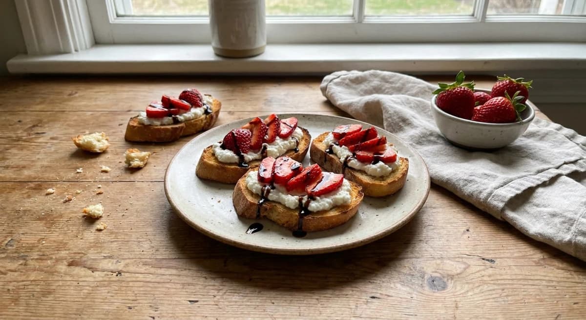Strawberry Balsamic Bruschetta