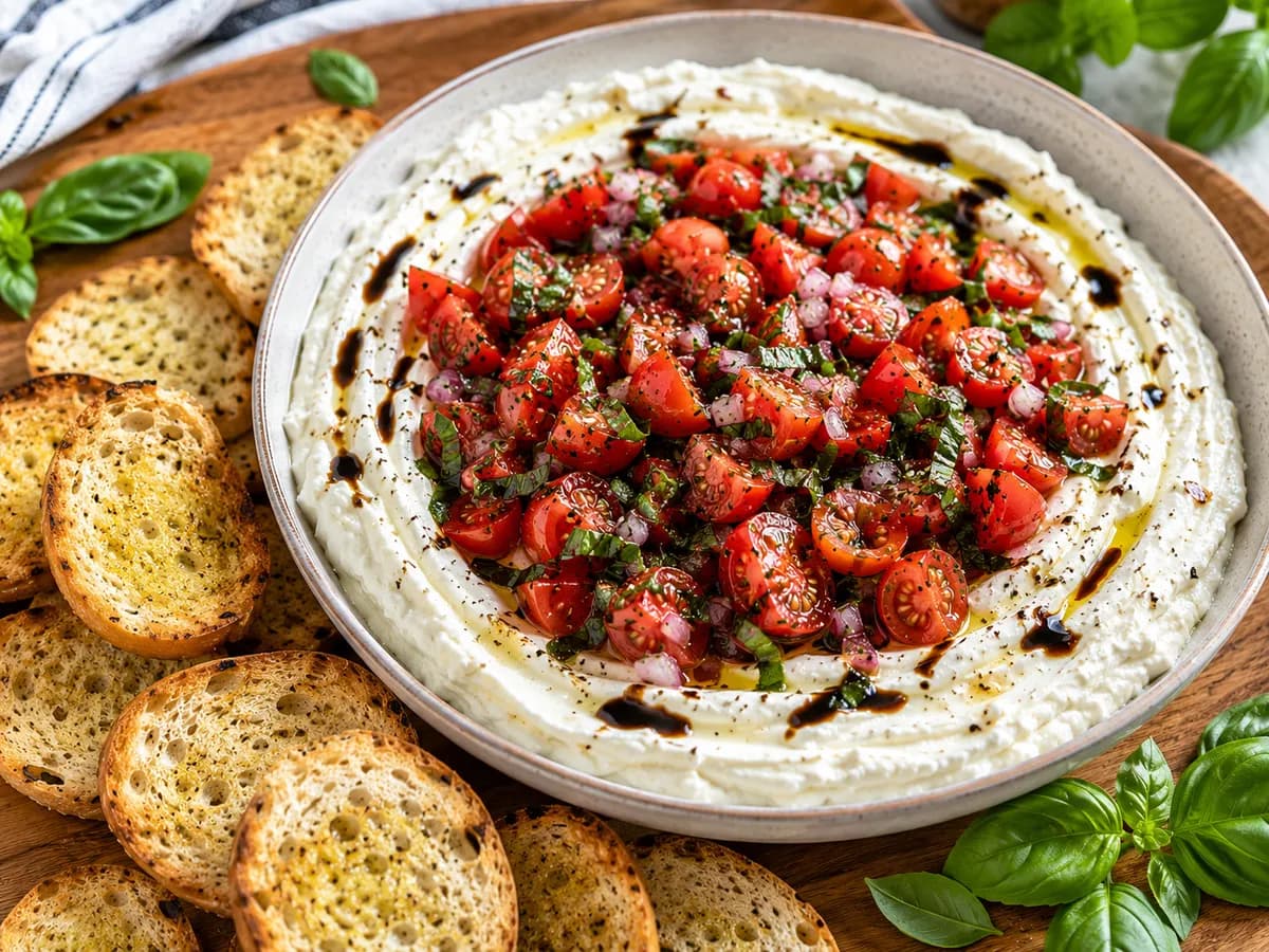 Whipped Feta Bruschetta Dip
