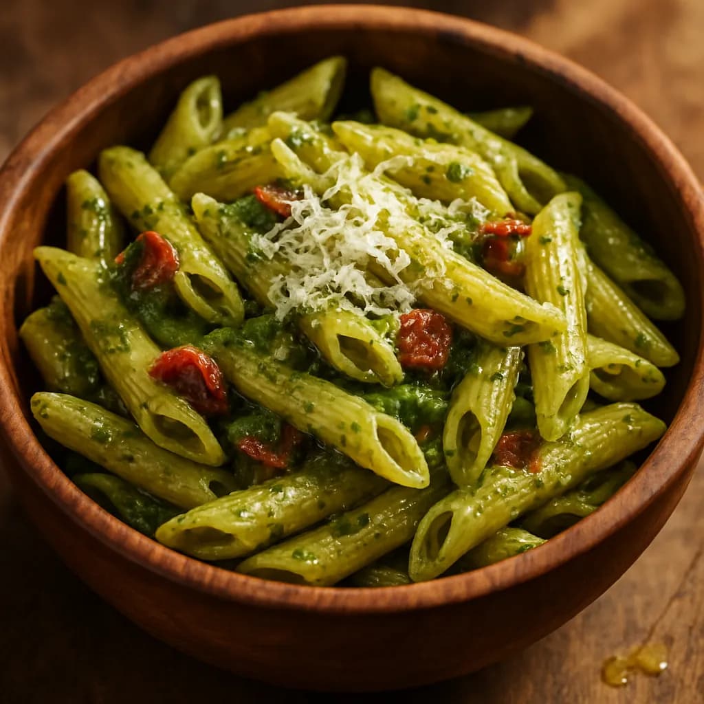 Pesto Penne with Sun-Dried Tomatoes - Photo 1