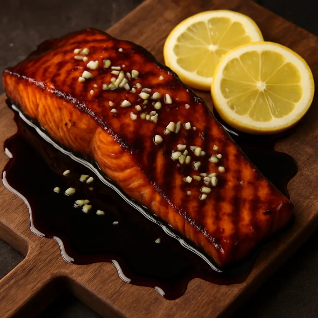 Maple Glazed Grilled Salmon