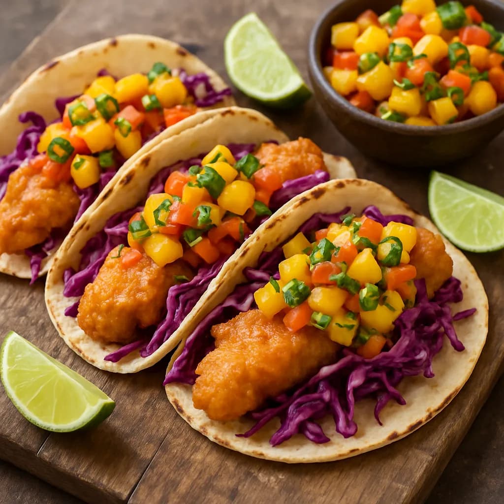 Spicy Fish Tacos with Mango Salsa - Photo 1