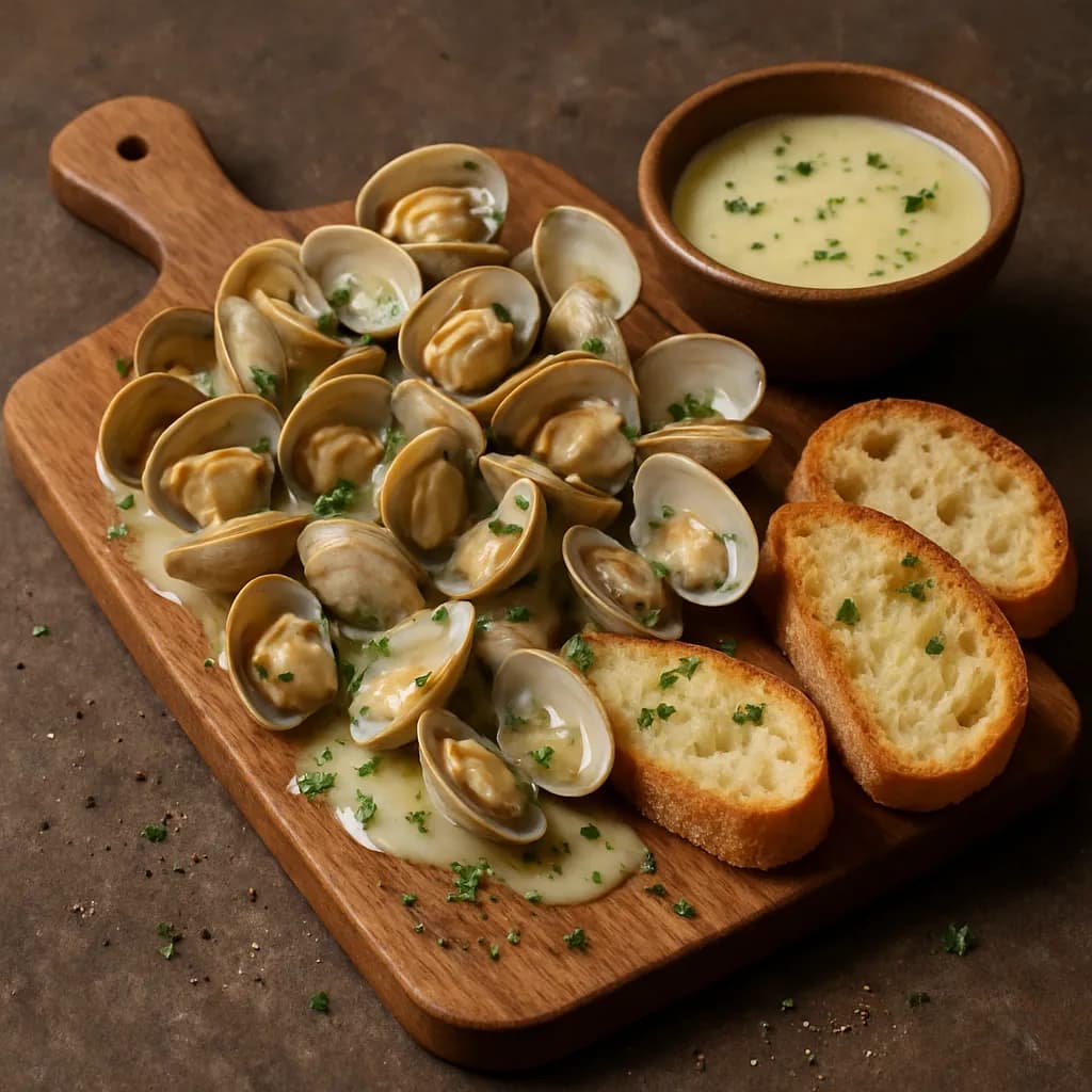 Creamy Garlic Butter Clams